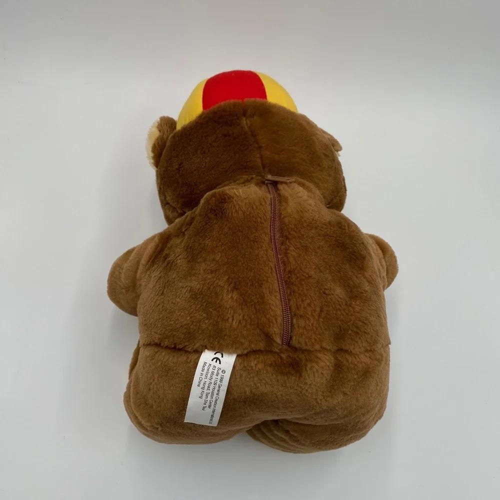 Vintage 1998 Baby Bear Plush Toy Storytelling Bow Tie Hat General Creations FLAW
